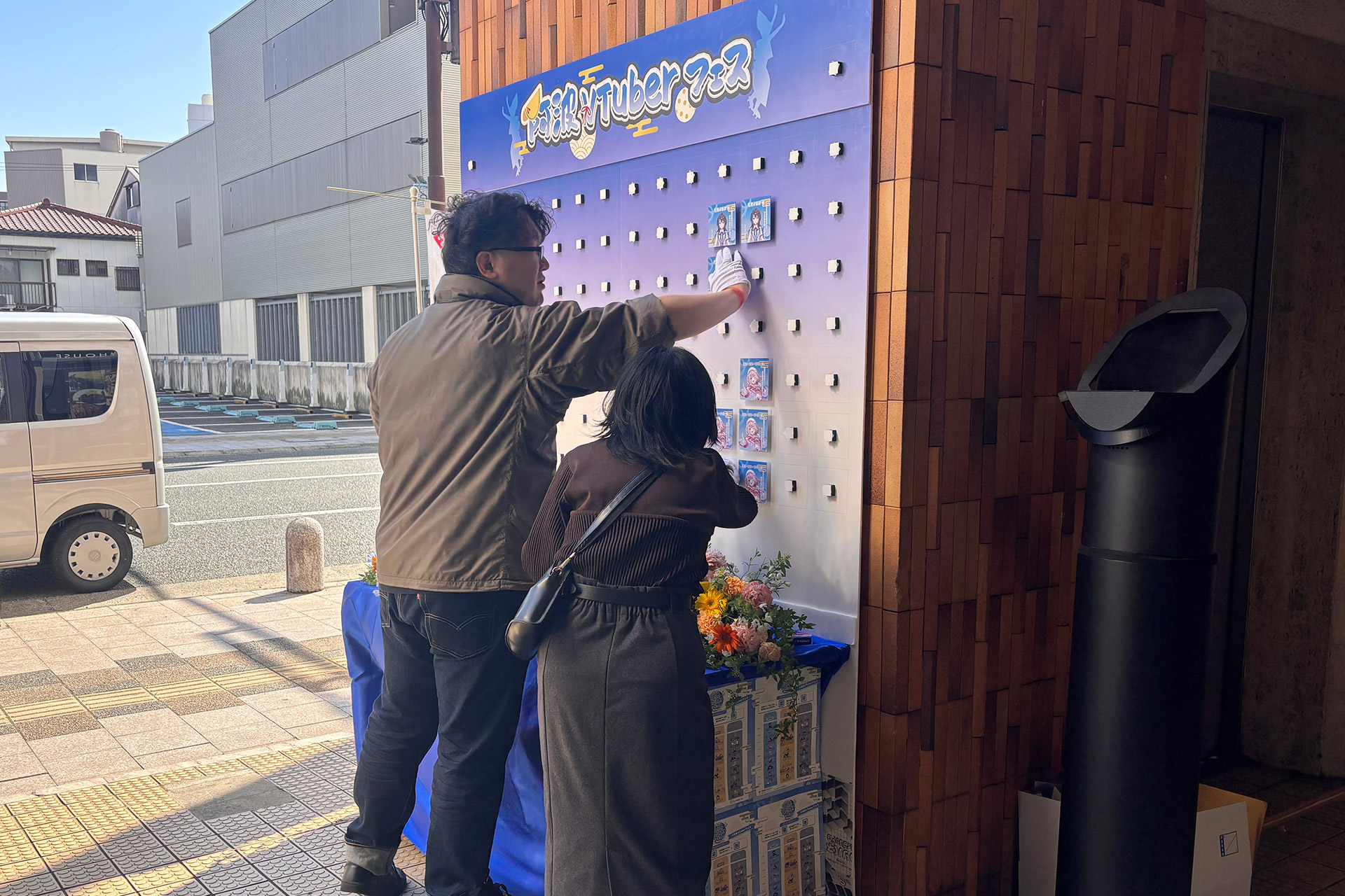 フラワーチアー設営風景