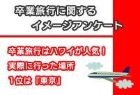 卒業旅行はハワイが人気！ 実際に行った場所1位は『東京』