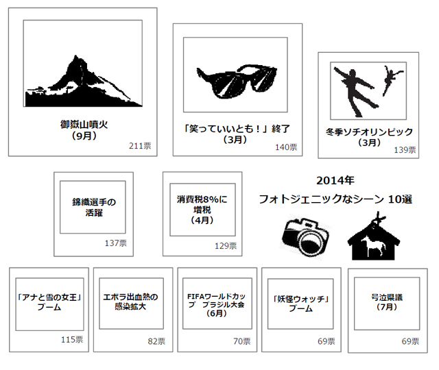 2014年、写真に残したいシーンは「忘れてはいけない」記憶のアンケート結果グラフ